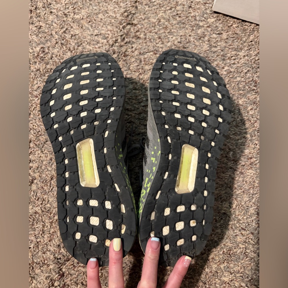 Women’s Adidas Ultra boost Gray Knit Training Sneakers - Picture 5 of 6